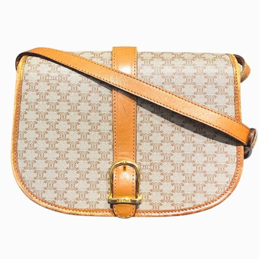 Celine Macadam handbag/shoulder bag for women: --- Catalog ---Category: SizeSize (HxWxD): 18cm x 21cm x 6cm / 7.08'' x 8.26'' x 2.36''Category: DesignType: Shoulder bagColor: BrownGender: WomenMaterial: PVC , Leather Category: GeneralBrand: Celine