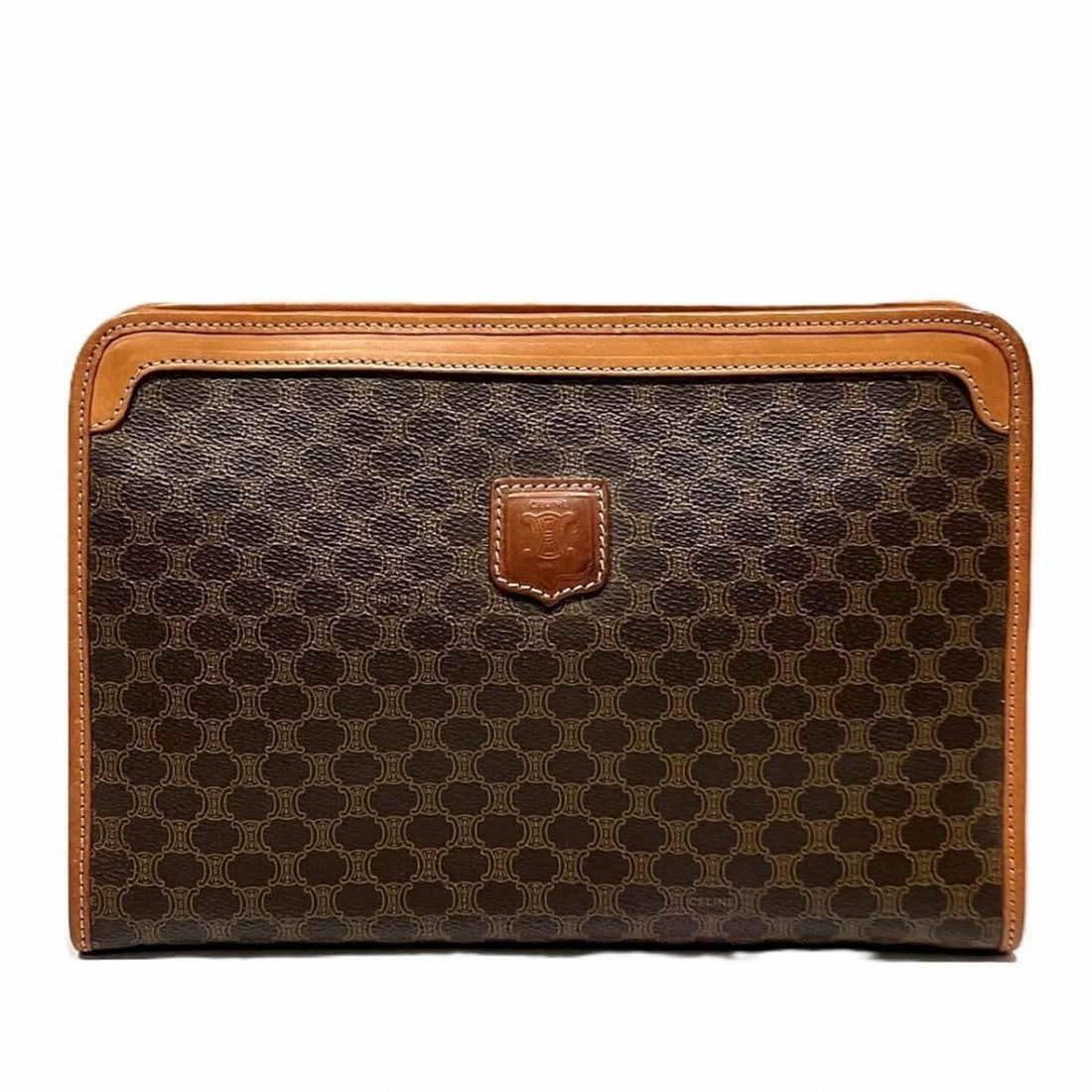 Celine Macadam Leather Second Bag: --- Catalog ---Category: SizeSize (HxWxD): 18cm x 27cm x 6cm / 7.08'' x 10.62'' x 2.36''Category: DesignType: Clutch bagColor: BrownGender: MenMaterial: PVC , Leather Category: GeneralBrand: