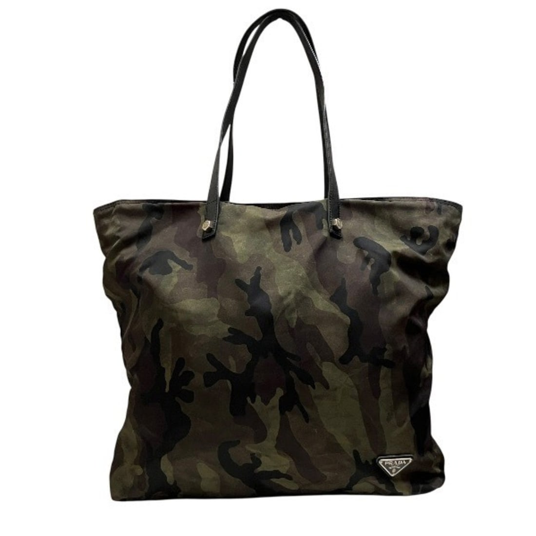 Prada VA0883 Nylon Camouflage Handbag Tote Bag Shoulder for Men and Women: --- Catalog ---Category: SizeSize (HxWxD): 37cm x 38cm x 12cm / 14.56'' x 14.96'' x 4.72''Strap Length: 61cm / 24.01''Category: DesignType: Handbag, Shoulder bag, Tote bagColor: Black, KhakiGender: