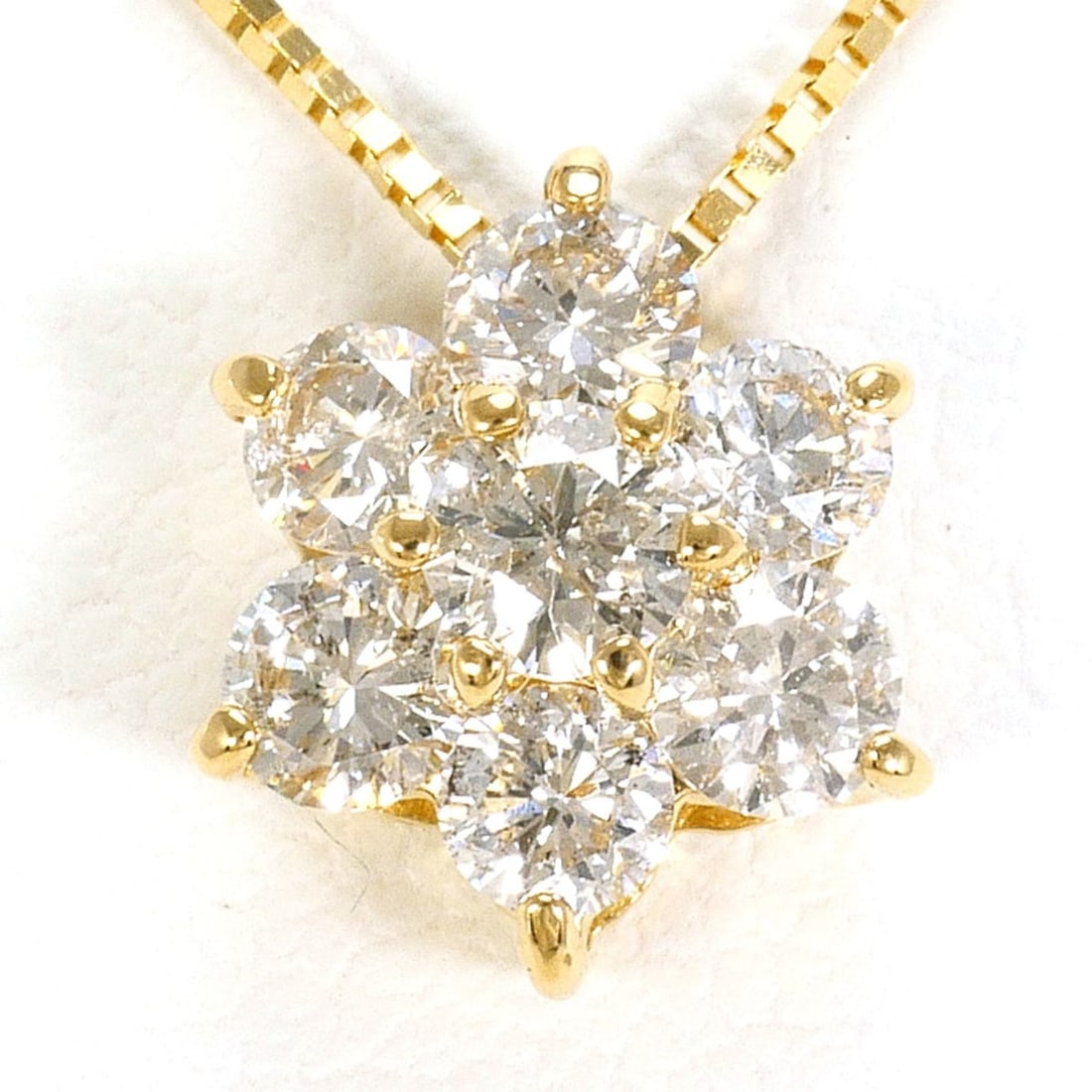 18K (18-karat) Yellow Gold Necklace with 0.50ct Diamond, Total Weight 1.6g, 40cm Length, Jewelry (1 of 14)