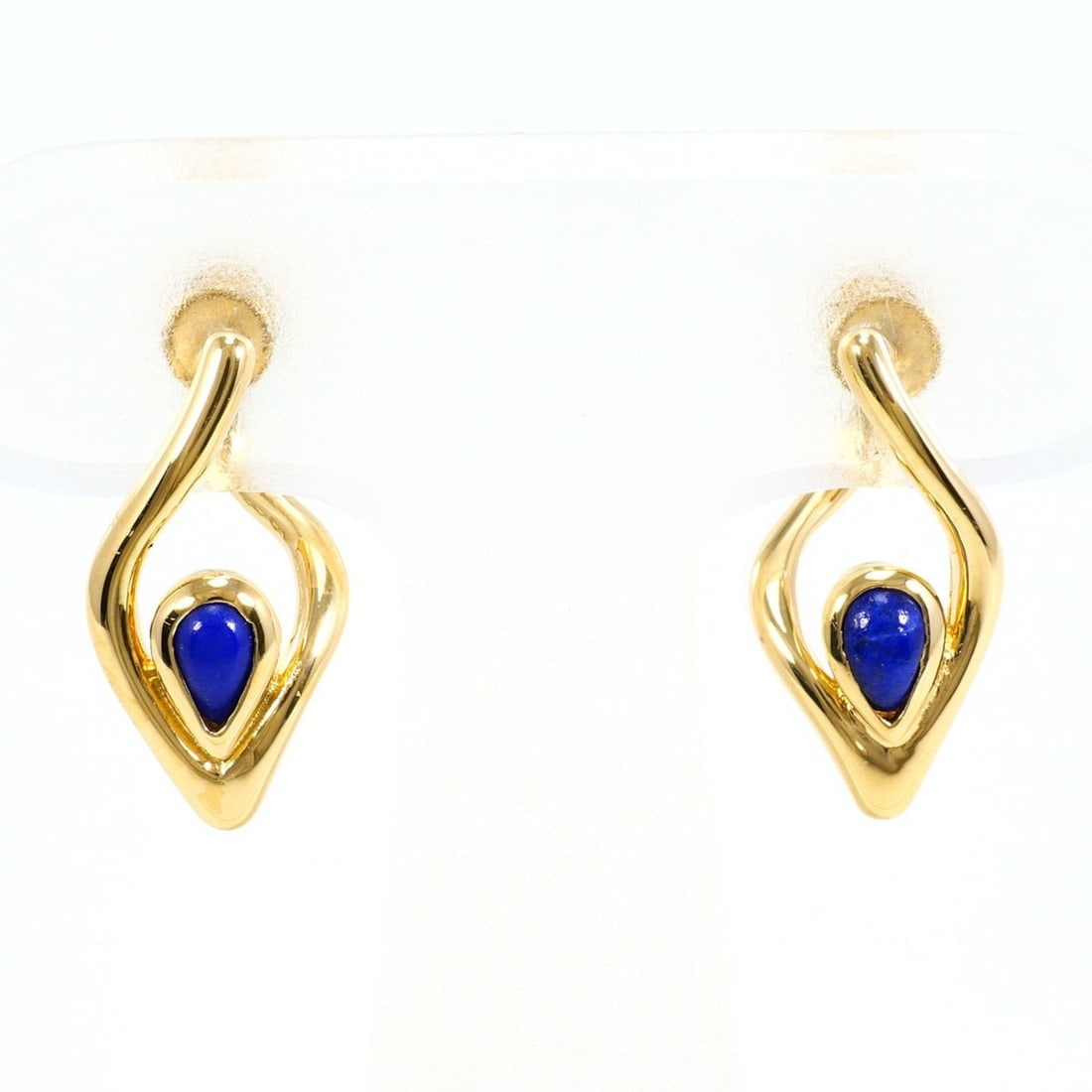18K (18-karat) Yellow Gold Earrings with Lapis Lazuli, Total Weight 3.0g, Jewelry: --- Catalog ---Category: SizeWeight: 3g / 0.1oz.Category: DesignType: Clip earringsColor: Yellow goldMetal: GoldStone: Lapis lazuliGender: WomenMaterial: Yellow gold (18K)Metal Purity: 18KCategory: Ge