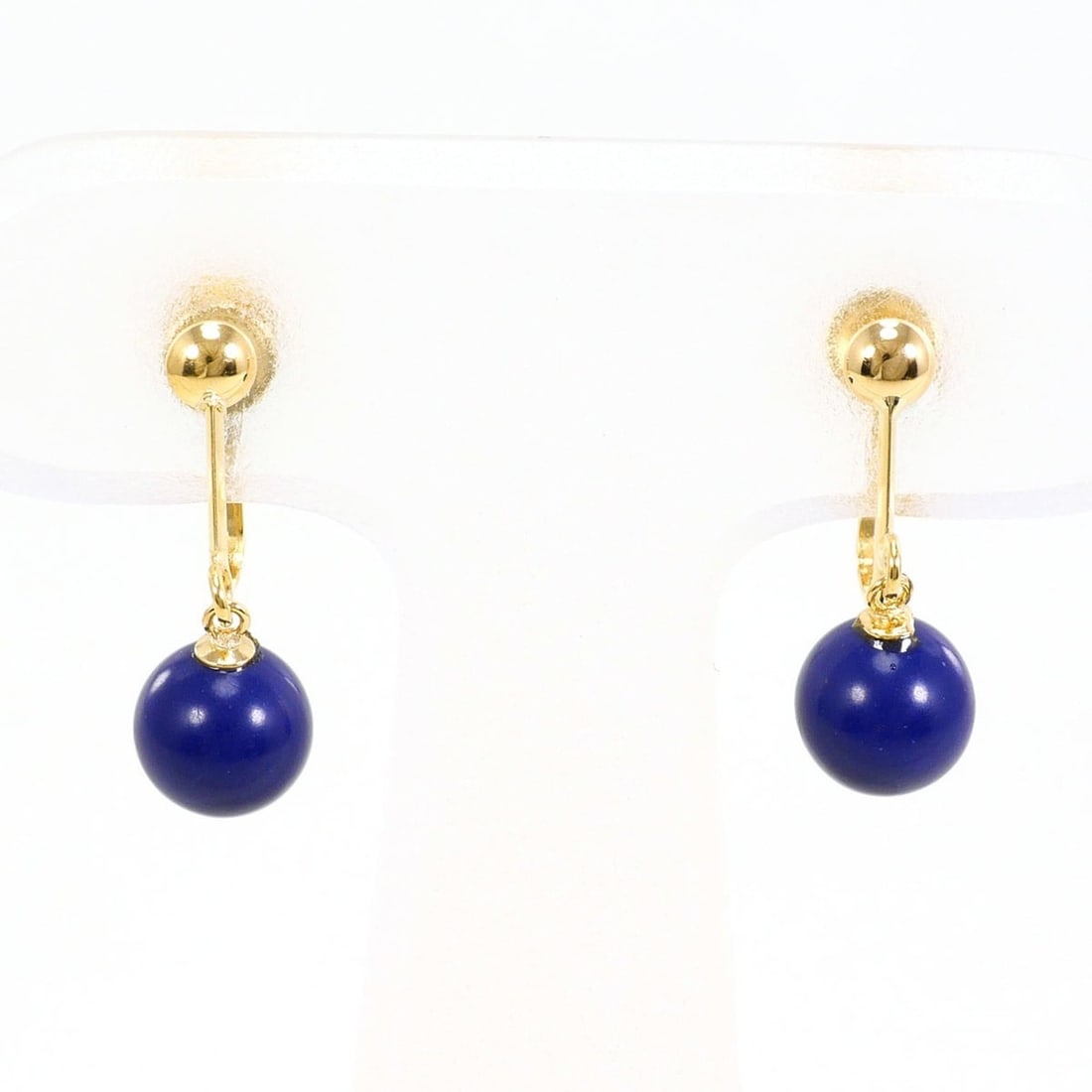18K (18-karat) Yellow Gold Earrings with Lapis Lazuli, Total Weight 1.2g, Jewelry: --- Catalog ---Category: SizeWeight: 1.2g / 0.04oz.Category: DesignType: Clip earringsColor: Yellow goldMetal: GoldStone: Lapis lazuliGender: WomenMaterial: Yellow gold (18K)Metal Purity: 18KCategory: