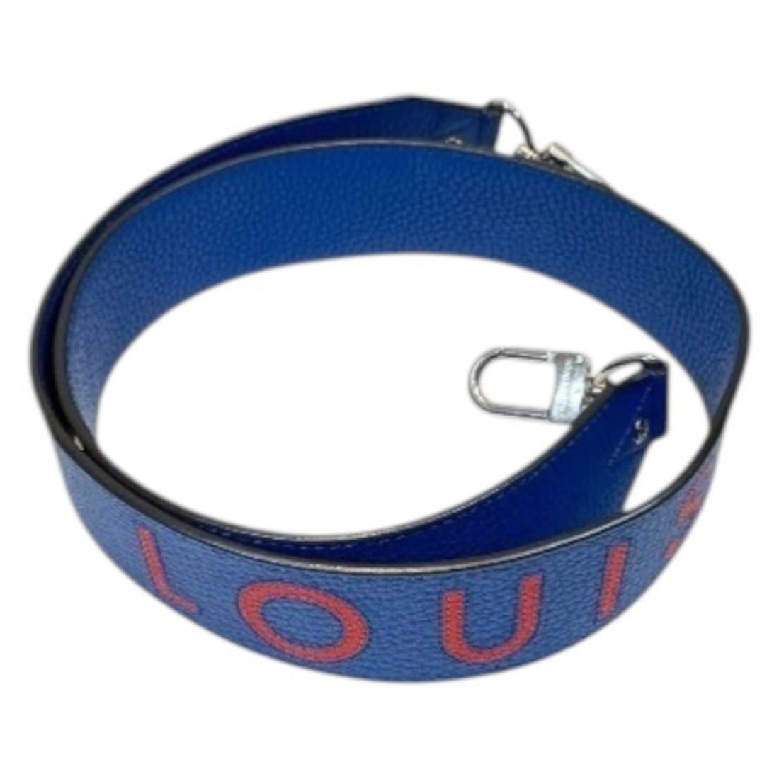 Louis Vuitton J02389 Taurillon Leather Logo Brand Accessories Shoulder Strap for Men: --- Catalog ---Category: SizeSize (HxWxD): 114cm x 5cm / 44.88'' x 1.96''Category: DesignColor: Blue, Red colorGender: MenMaterial: Leather Category: GeneralMPN: J02389Brand: Louis Vuitton--- Item Lis