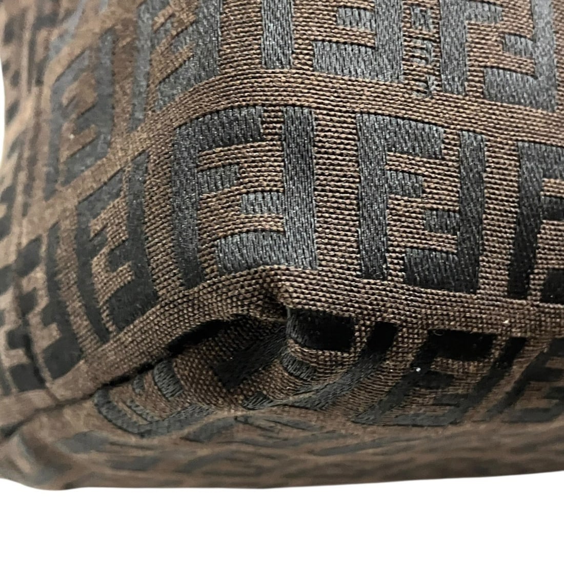 Fendi Zucca pattern pouch handbag, canvas leather - 9