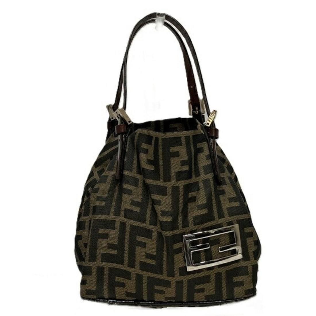 Fendi Zucca Nylon Handbag (Women's Handbag): --- Catalog ---Category: SizeSize (HxWxD): 17.5cm x 18cm x 14cm / 6.88'' x 7.08'' x 5.51''Handle Length: 22cm - 30cm / 8.66'' - 11.81''Category: DesignType: HandbagColor: BrownGender: WomenMaterial: N
