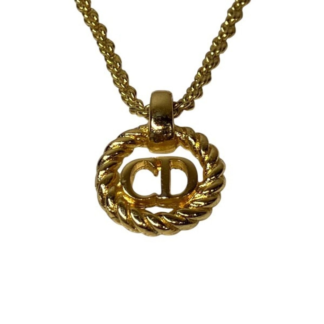 Dior Twist Circle CD Logo Necklace for Women: --- Catalog ---Category: SizeNeck Circumference: 44 cm / 17.32''Category: DesignColor: GoldGender: WomenNecklace Type: NecklaceCategory: GeneralBrand: Christian Dior--- Item List ---Section: Condition