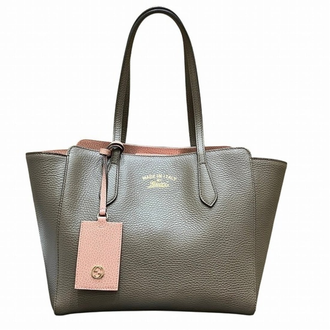 Gucci Swing 354408 Leather Handbag Tote Bag for Women: --- Catalog ---Category: SizeSize (HxWxD): 24cm x 27cm x 15cm / 9.44'' x 10.62'' x 5.9''Category: DesignType: Handbag, Tote bagColor: Brown, PinkGender: WomenMaterial: Leather Category: GeneralBrand: 