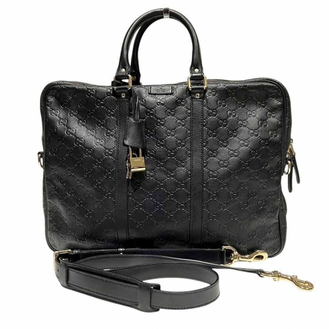Gucci Guccissima Briefcase 201480 Handbag Business Bag for Men: --- Catalog ---Category: SizeSize (HxWxD): 30cm x 40cm x 5cm / 11.81'' x 15.74'' x 1.96''Category: DesignType: Briefcase, HandbagColor: BlackGender: MenMaterial: Leather Category: GeneralBrand: Gucci-