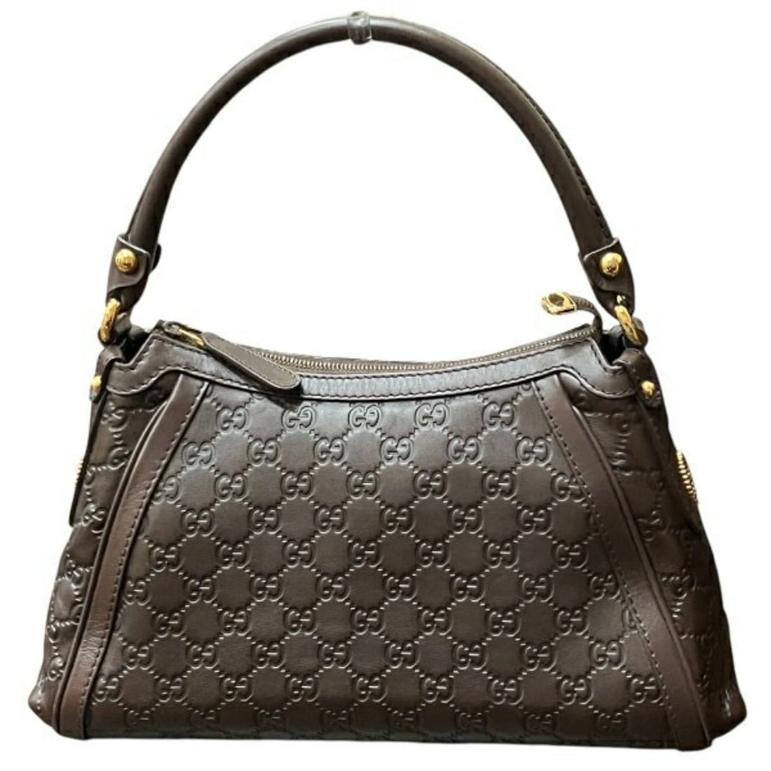 Gucci Guccissima Scarlet 282298 One-Shoulder Handbag for Women: --- Catalog ---Category: SizeSize (HxWxD): 19cm x 34cm x 13cm / 7.48'' x 13.38'' x 5.11''Category: DesignType: HandbagColor: BrownGender: WomenMaterial: Leather Category: GeneralBrand: Gucci--- Item L
