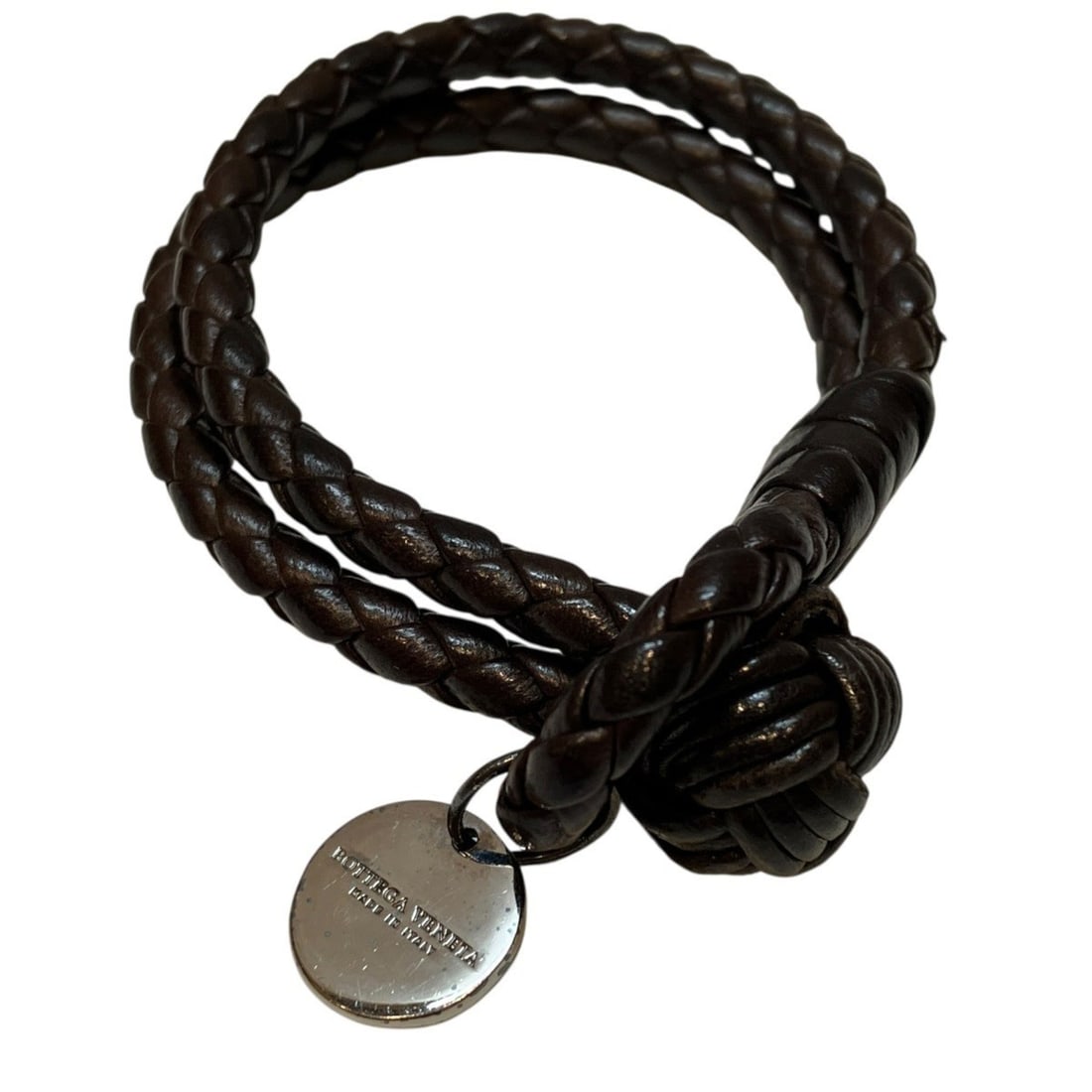 Bottega Veneta bracelet, accessory, Intrecciato weave, total weight 9.6g, leather, plate: SV925 (1 of 12)