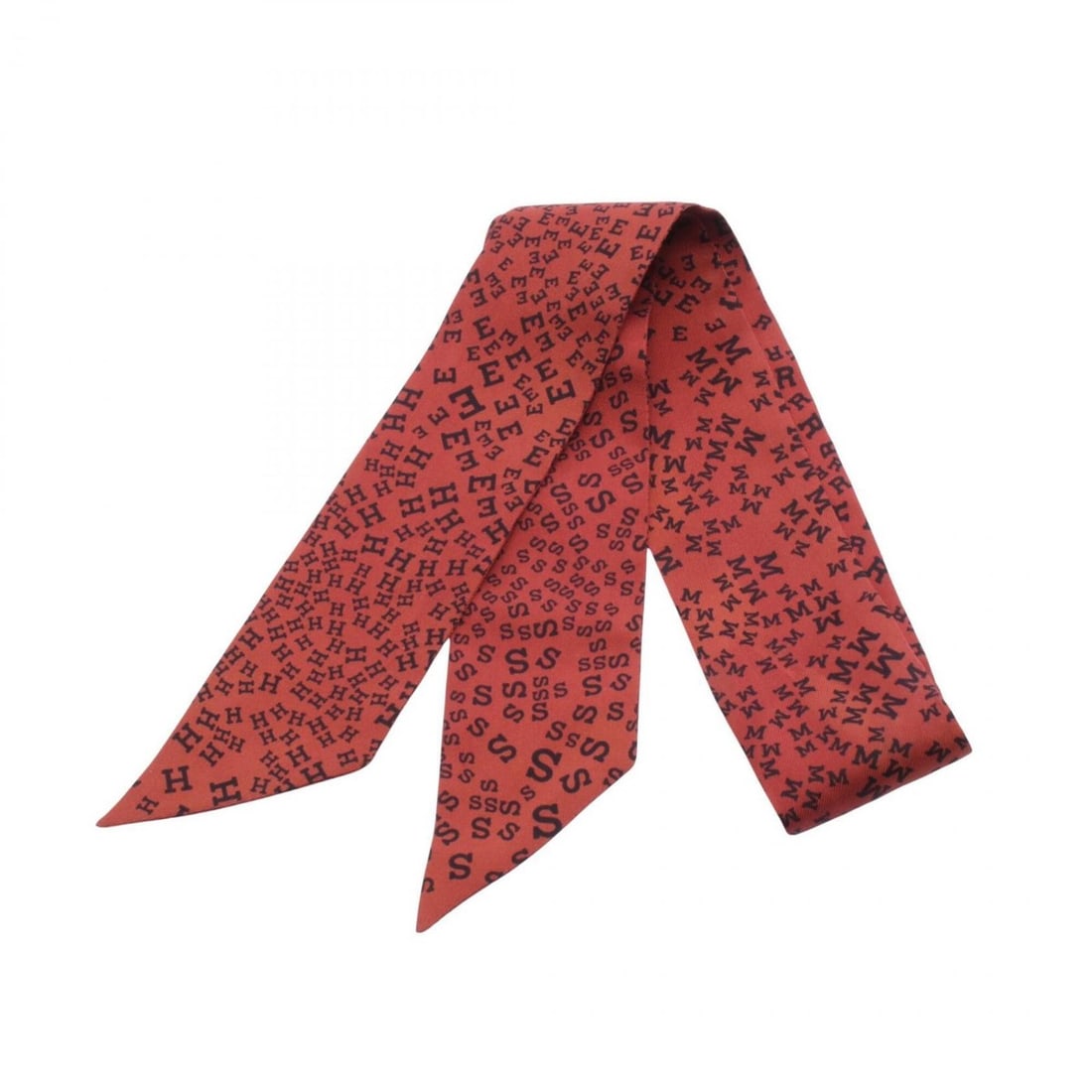 Hermes Twilly Logo Alphabet Ribbon Scarf Muffler Silk Women's Bordeaux/Black: --- Catalog ---Category: SizeSize (LxW): 85cm x 5cm / 33.46'' x 1.96''Category: DesignType: ScarfColor: Black, BordeauxGender: WomenMaterial: Silk Category: GeneralBrand: Hermes--- Item List ---Sectio