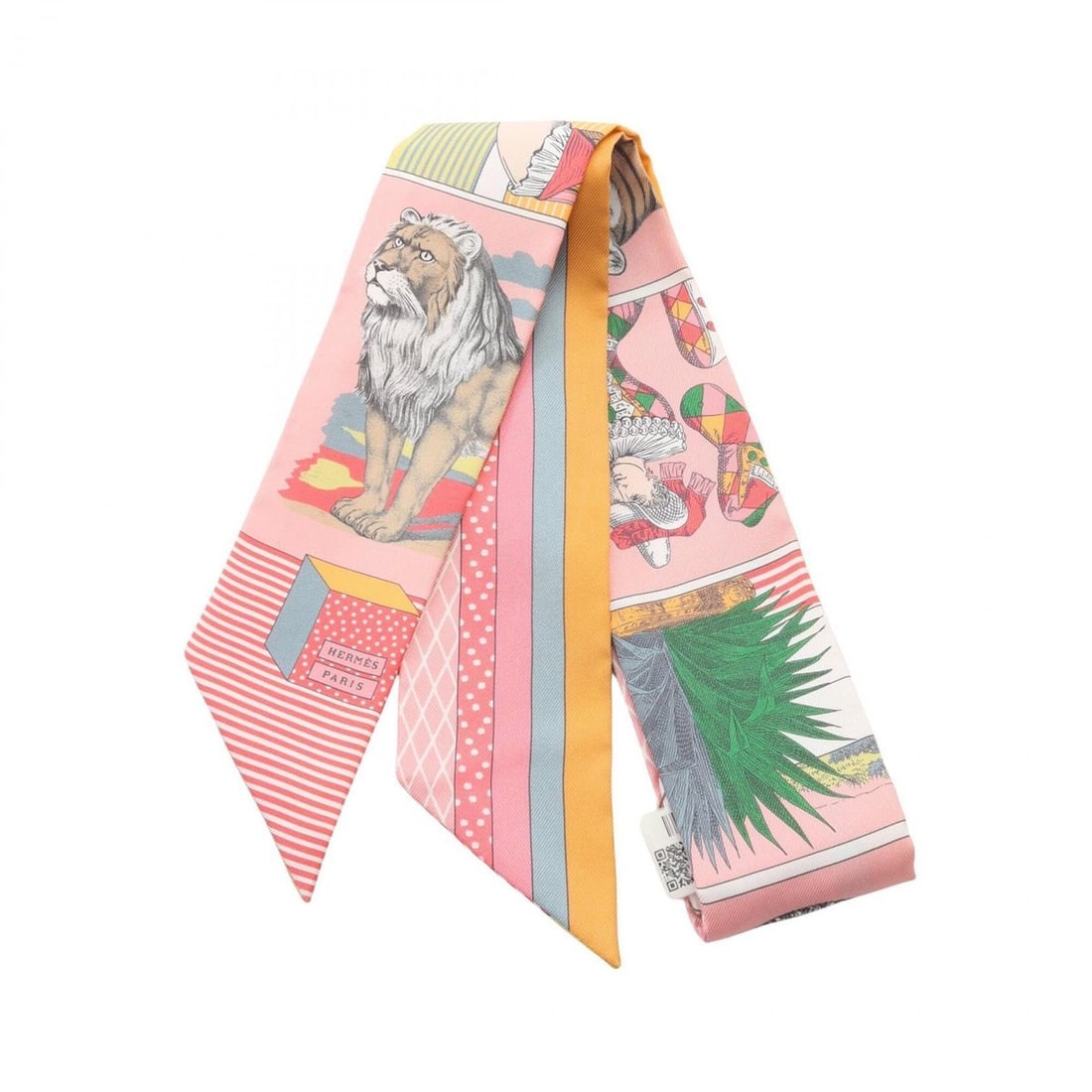 Hermes Twilly GRAND THEATRE NOUVEAU Scarf Muffler Silk Women's Pink Multicolor: --- Catalog ---Category: SizeSize (LxW): 85cm x 5cm / 33.46'' x 1.96''Category: DesignType: ScarfColor: Multi-color, PinkGender: WomenMaterial: Silk Category: GeneralBrand: Hermes--- Item List ---Sect