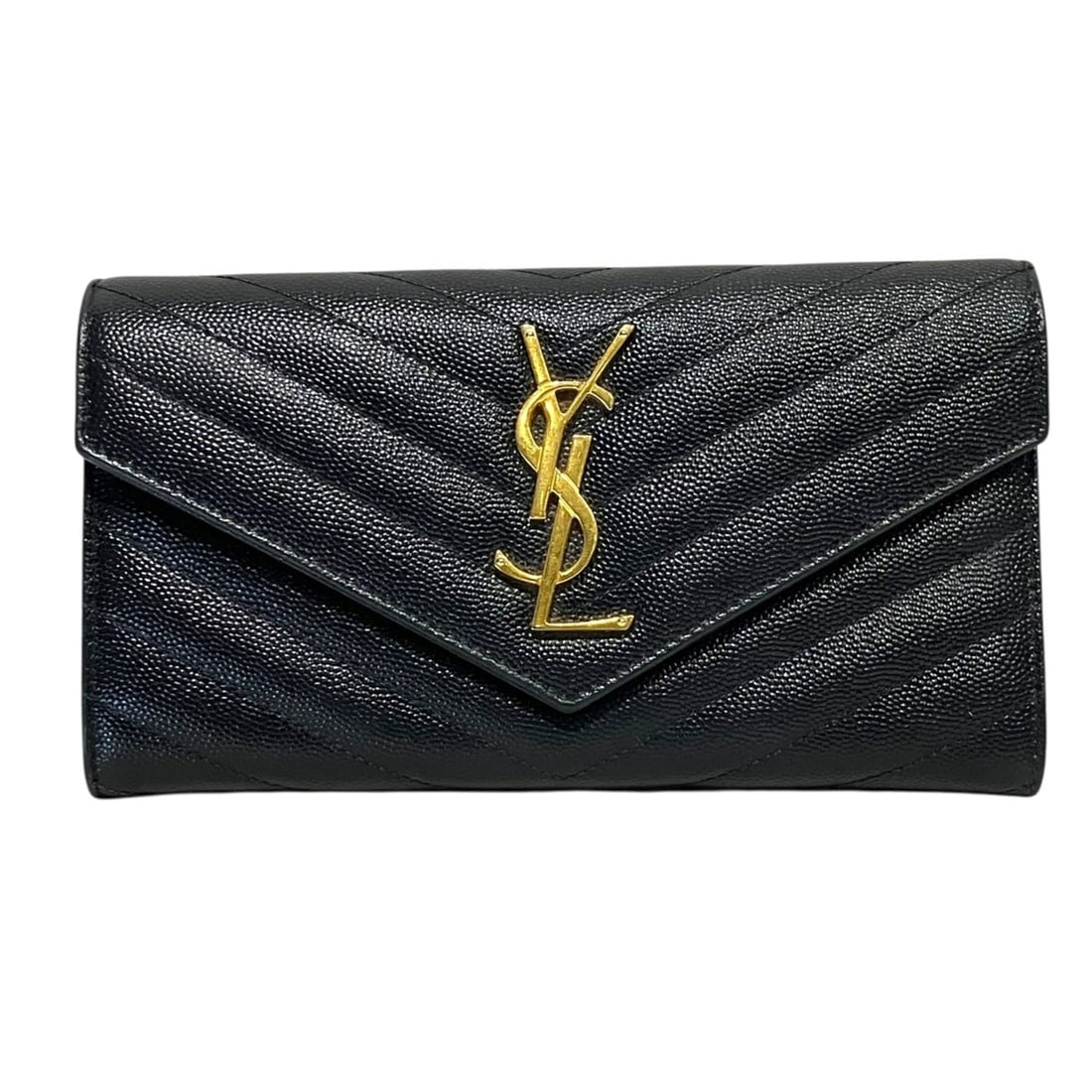 Saint Laurent Cassandra Matelassé Large Flap Wallet, Calfskin, 372264 (1 of 10)