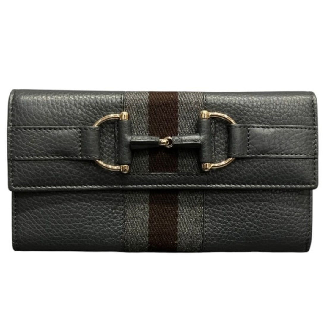Gucci GUCCI Horsebit 245752 Sherry Line Leather Long Wallet for Men and Women: --- Catalog ---Category: SizeSize (HxWxD): 10cm x 19cm x 2.5cm / 3.93'' x 7.48'' x 0.98''Category: DesignType: Long wallet (bi-fold)Color: GrayGender: Men,WomenMaterial: Leather Category: GeneralMPN: 