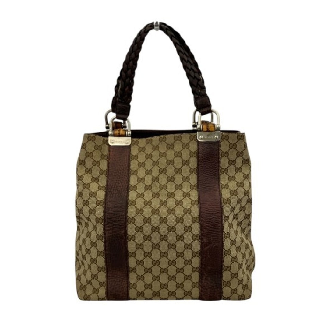 Gucci Bamboo 232946 Handbag Tote Bag for Women: --- Catalog ---Category: SizeSize (HxWxD): 35cm x 40cm x 12cm / 13.77'' x 15.74'' x 4.72''Category: DesignType: Handbag, Tote bagColor: Beige, BrownGender: WomenMaterial: Canvas , Leather Category: Ge