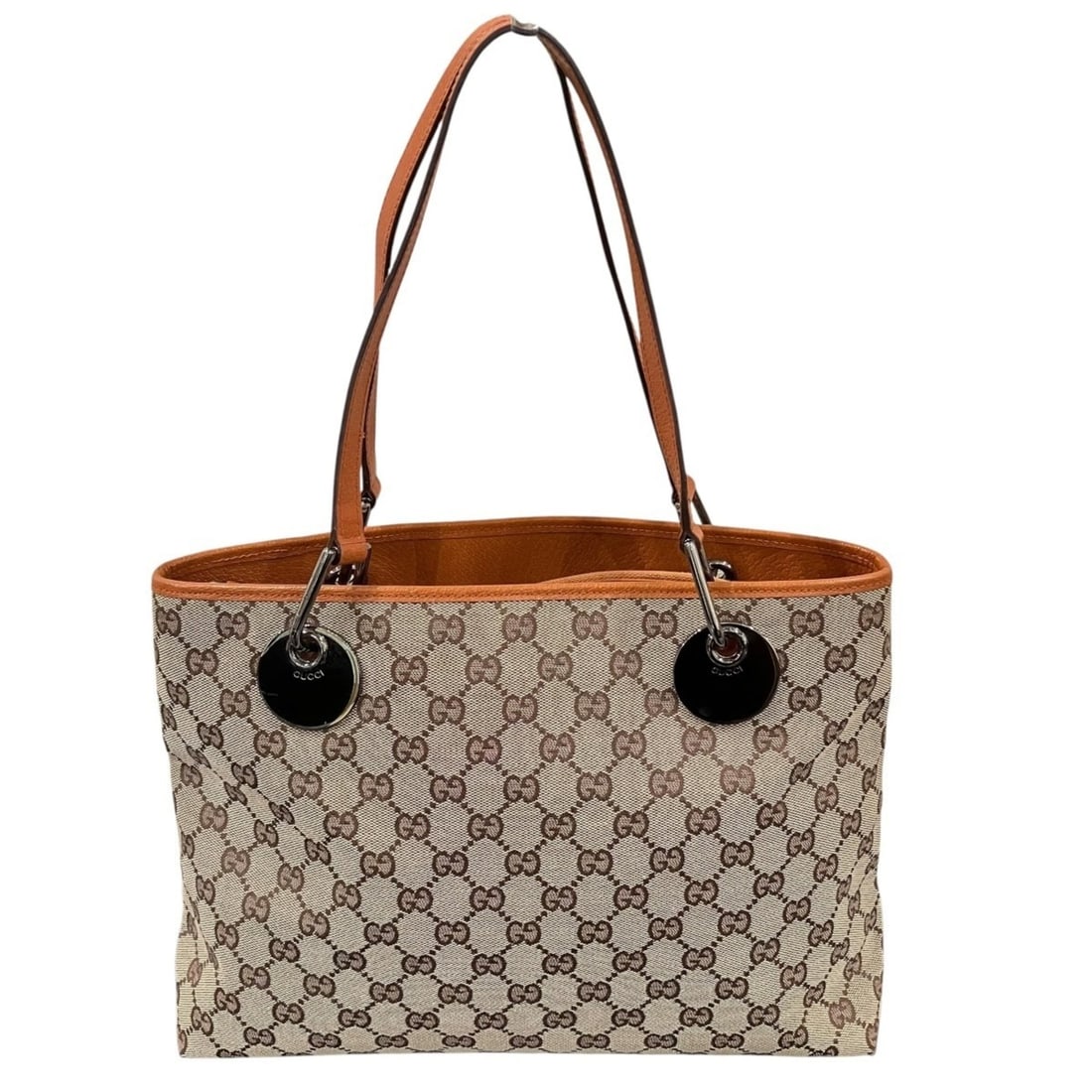 Gucci GUCCI handbag GG canvas leather 120837: --- Catalog ---Category: SizeSize (HxWxD): 23cm x 33cm x 10cm / 9.05'' x 12.99'' x 3.93''Category: DesignType: HandbagColor: BrownGender: Women,MenMaterial: Canvas , Leather Category: GeneralMPN: