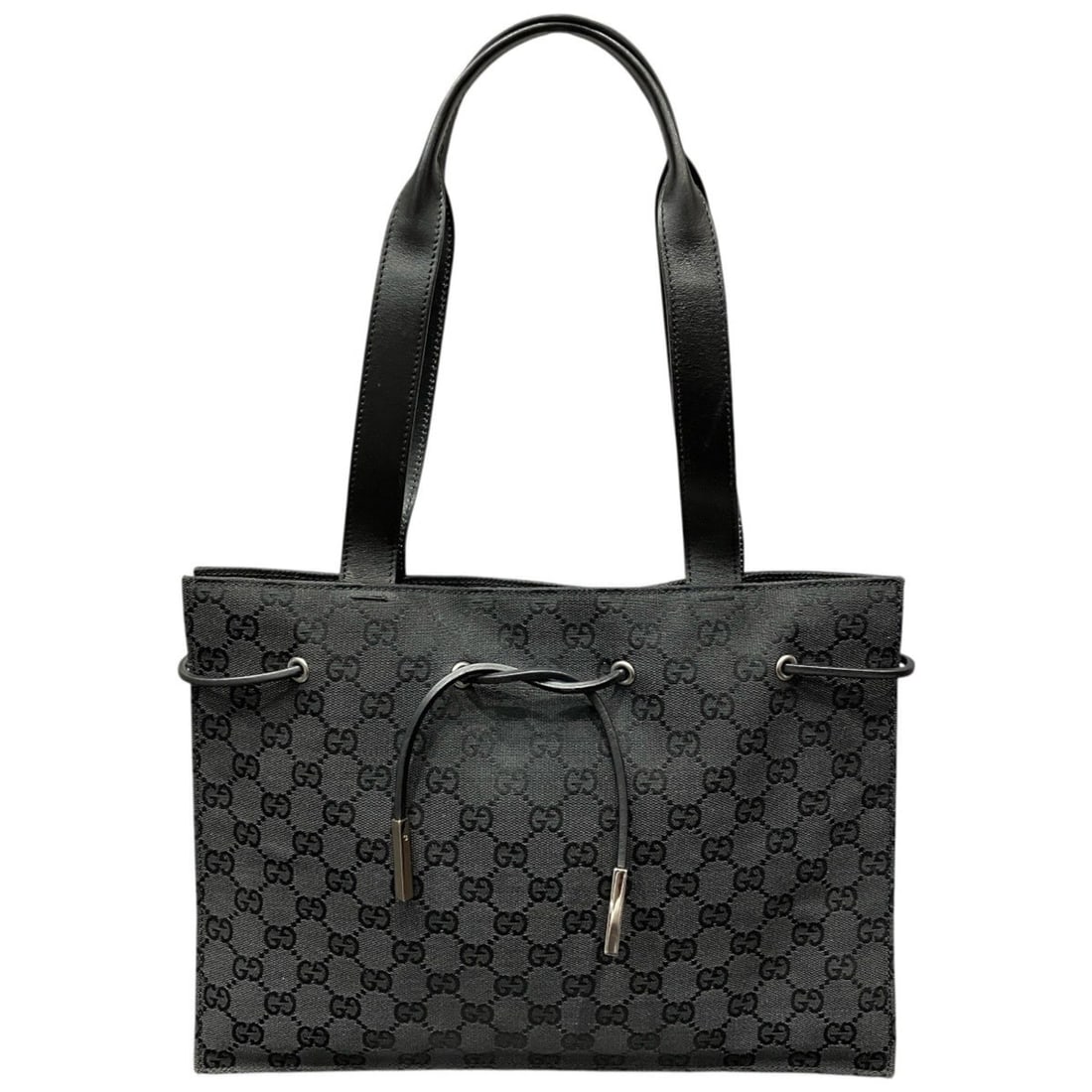Gucci GUCCI Tote Bag GG Canvas 01702: --- Catalog ---Category: SizeSize (HxWxD): 23.5cm x 32.5cm x 8cm / 9.25'' x 12.79'' x 3.14''Category: DesignType: Tote bagColor: BlackGender: Women,MenMaterial: Canvas Category: GeneralMPN: