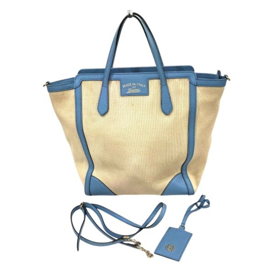 Gucci 368824 Children's Swing 2-way Handbag/Shoulder Bag for Women: --- Catalog ---Category: SizeSize (HxWxD): 33cm x 40cm x 6cm / 12.99'' x 15.74'' x 2.36''Category: DesignType: Handbag, Shoulder bagColor: Beige, BlueGender: WomenMaterial: Canvas , Leather Category: 