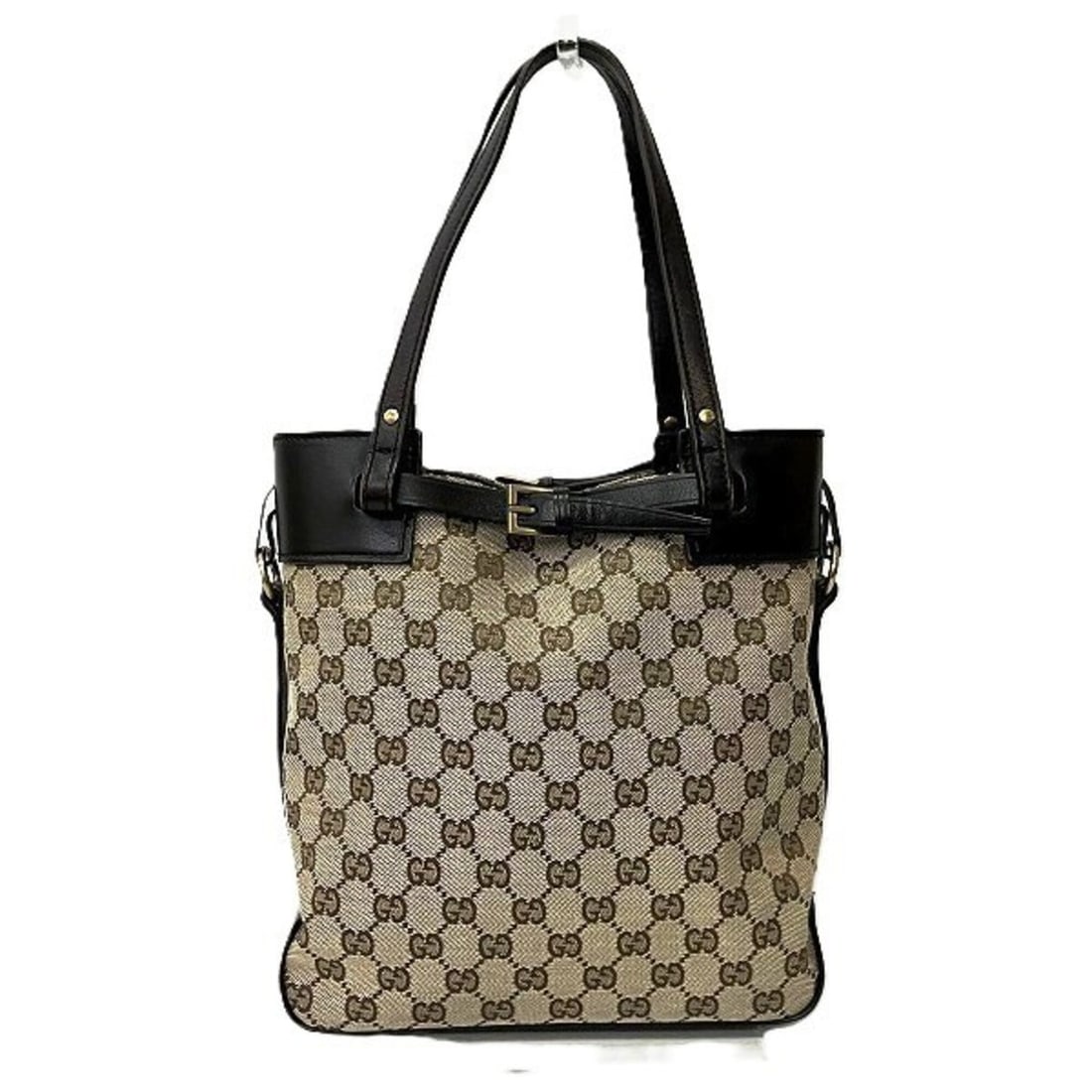 Gucci GG Canvas 107757 Handbag Tote Bag for Women: --- Catalog ---Category: SizeSize (HxWxD): 26cm x 24cm x 10cm / 10.23'' x 9.44'' x 3.93''Category: DesignType: Handbag, Tote bagColor: Beige, BrownGender: WomenMaterial: GG canvas Category: GeneralMPN