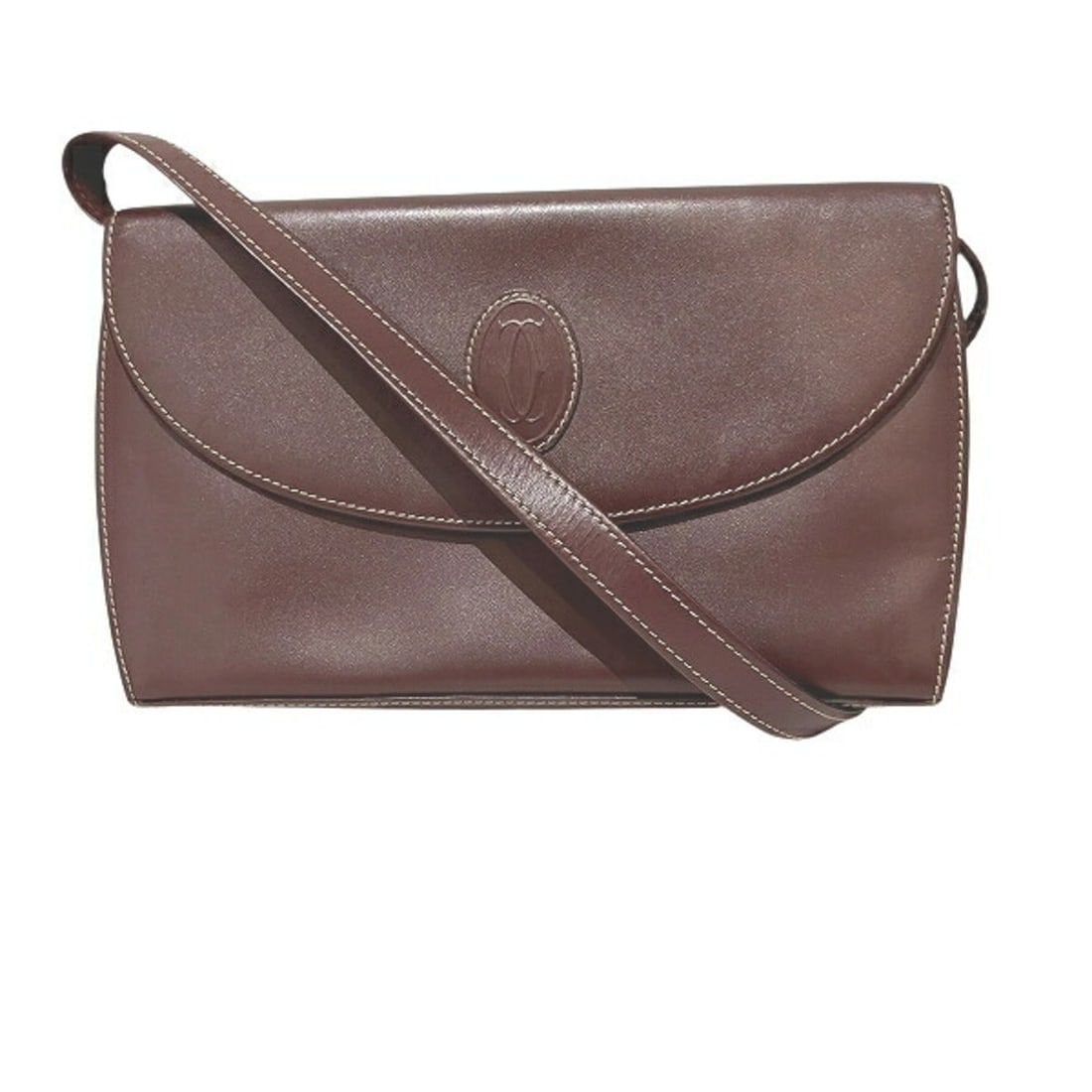 Cartier Must Leather Handbag Shoulder Bag for Women: --- Catalog ---Category: SizeSize (HxWxD): 16cm x 25cm x 3cm / 6.29'' x 9.84'' x 1.18''Strap Length: 104cm / 40.94''Category: DesignType: Handbag, Shoulder bagColor: BordeauxGender: WomenMaterial: Lea