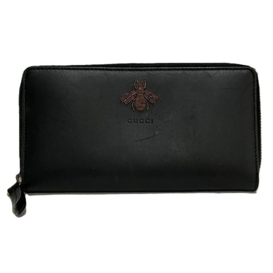 Gucci Animalier Bee 428747 Leather Round Zip Long Wallet for Men: --- Catalog ---Category: SizeSize (HxWxD): 10cm x 19cm x 3cm / 3.93'' x 7.48'' x 1.18''Category: DesignType: Long wallet (bi-fold)Color: BlackGender: MenMaterial: Leather Category: GeneralMPN: 428747B