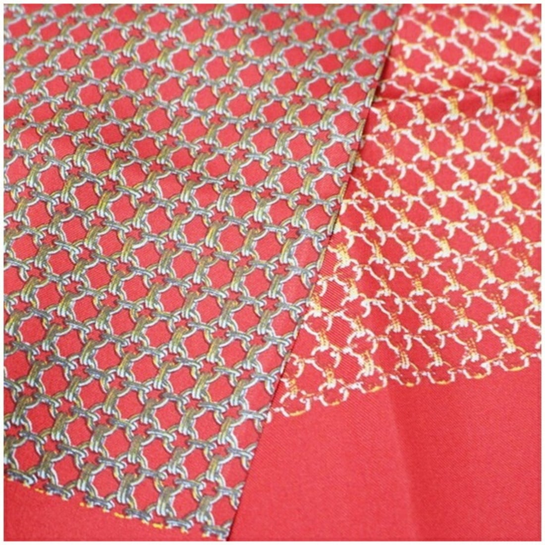 Hermes rectangular scarf, wine red, for women. - 6