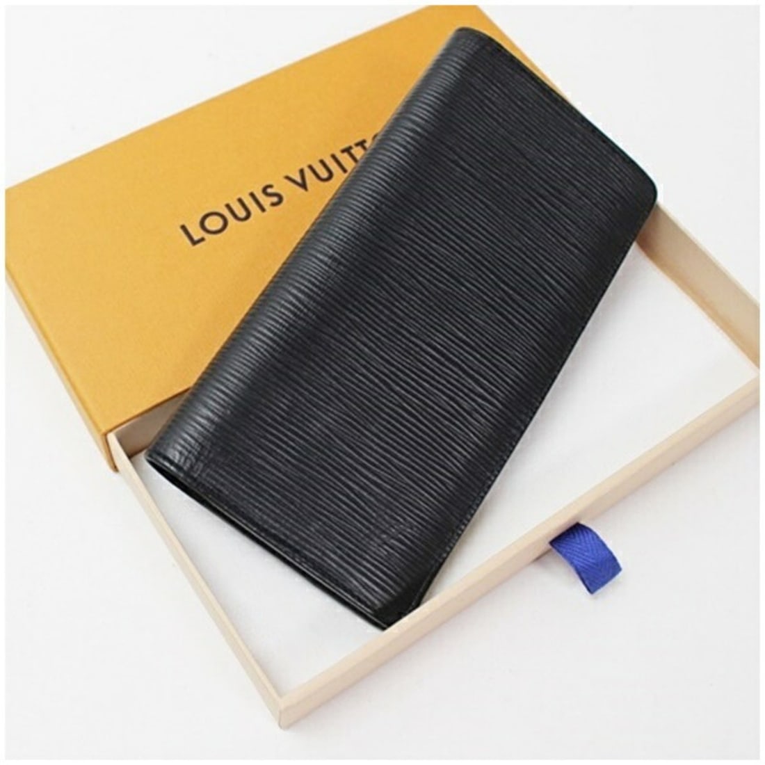Louis Vuitton Epi Portefeuille Brazza Bi-fold Long Wallet M60622 Black LOUIS VUITTON Men's (1 of 12)