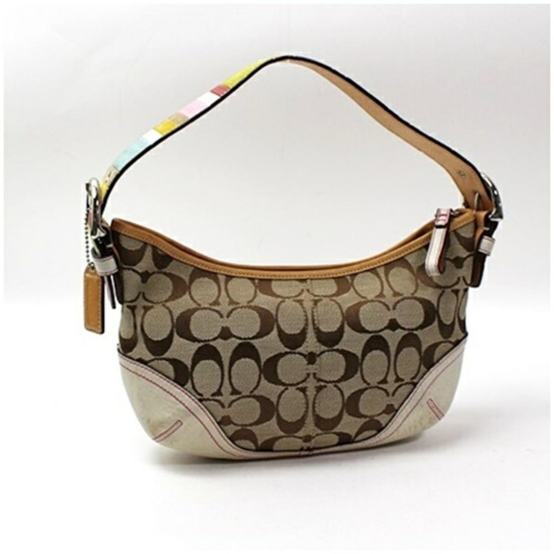 Coach 6831 Handbag, Signature Canvas x Leather, Beige White, COACH Women's (1 of 10)