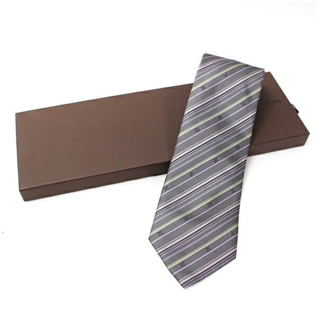 Louis Vuitton Silk Tie, Striped, LOUIS VUITTON, Men's (1 of 10)