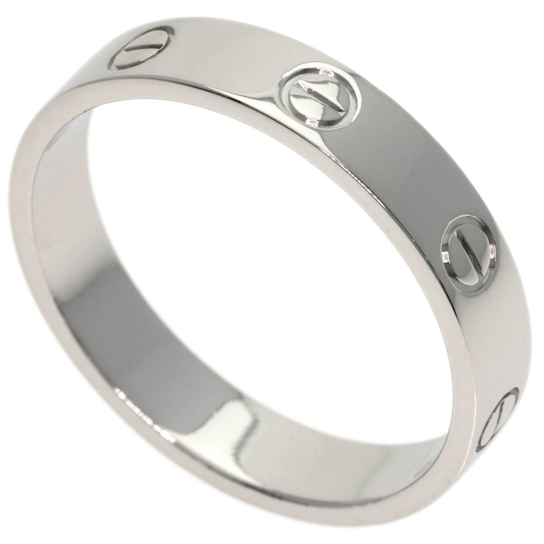 Cartier Mini Love Ring #59, Platinum PT950, Women's: --- Catalog ---Category: SizeJP Size: 19US Size: 9.5Category: DesignType: Band ringGender: WomenMaterial: Platinum 950Category: GeneralBrand: Cartier--- Item List ---Section: ConditionRanking: Rank A 