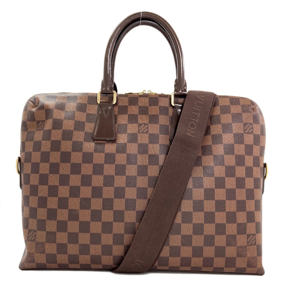 Louis Vuitton N42242 Porte-Documents Jour Business Bag, Damier Canvas, Women's: --- Catalog ---Category: SizeSize (HxWxD): 28cm x 36cm x 6cm / 11.02'' x 14.17'' x 2.36''Strap Length: 105cm - 160cm / 41.33'' - 62.99''Handle Length: 26cm / 10.23''Category: DesignType: BriefcaseColo