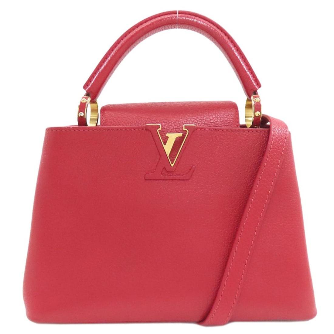 Louis Vuitton M52689 Capucines BB Handbag, Taurillon Leather, Women's: --- Catalog ---Category: SizeSize (HxWxD): 18cm x 27cm x 9cm / 7.08'' x 10.62'' x 3.54''Strap Length: 117cm - 127cm / 46.06'' - 49.99''Handle Length: 27cm / 10.62''Category: DesignType: HandbagColor: 
