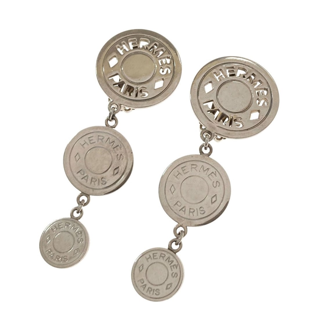 Hermes Sellier Silver Hardware Earrings, Metal, Women's: --- Catalog ---Category: SizeSize (HxWxD): 75.00mm x 15.40mm x 1.60mm / 2.95'' x 0.61'' x 0.06''Category: DesignColor: SilverGender: WomenCategory: GeneralBrand: Hermes--- Item List ---Section: Condit