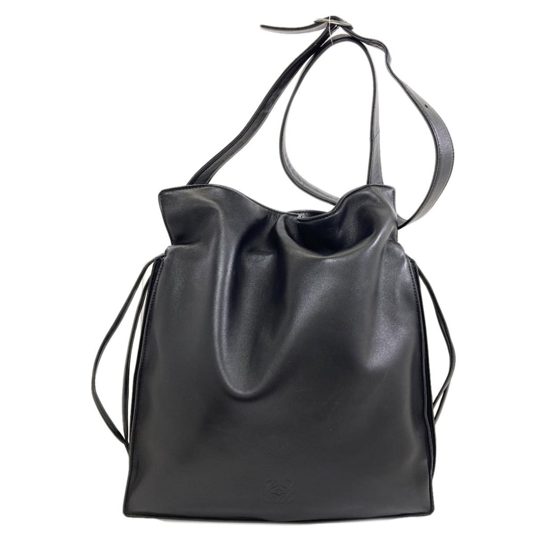 Loewe Flamenco Shoulder Bag, Lambskin, Women's: --- Catalog ---Category: SizeSize (HxWxD): 30cm x 28cm x 7cm / 11.81'' x 11.02'' x 2.75''Category: DesignType: Shoulder bagColor: BlackGender: WomenMaterial: Leather Category: GeneralBrand: Loewe--- I