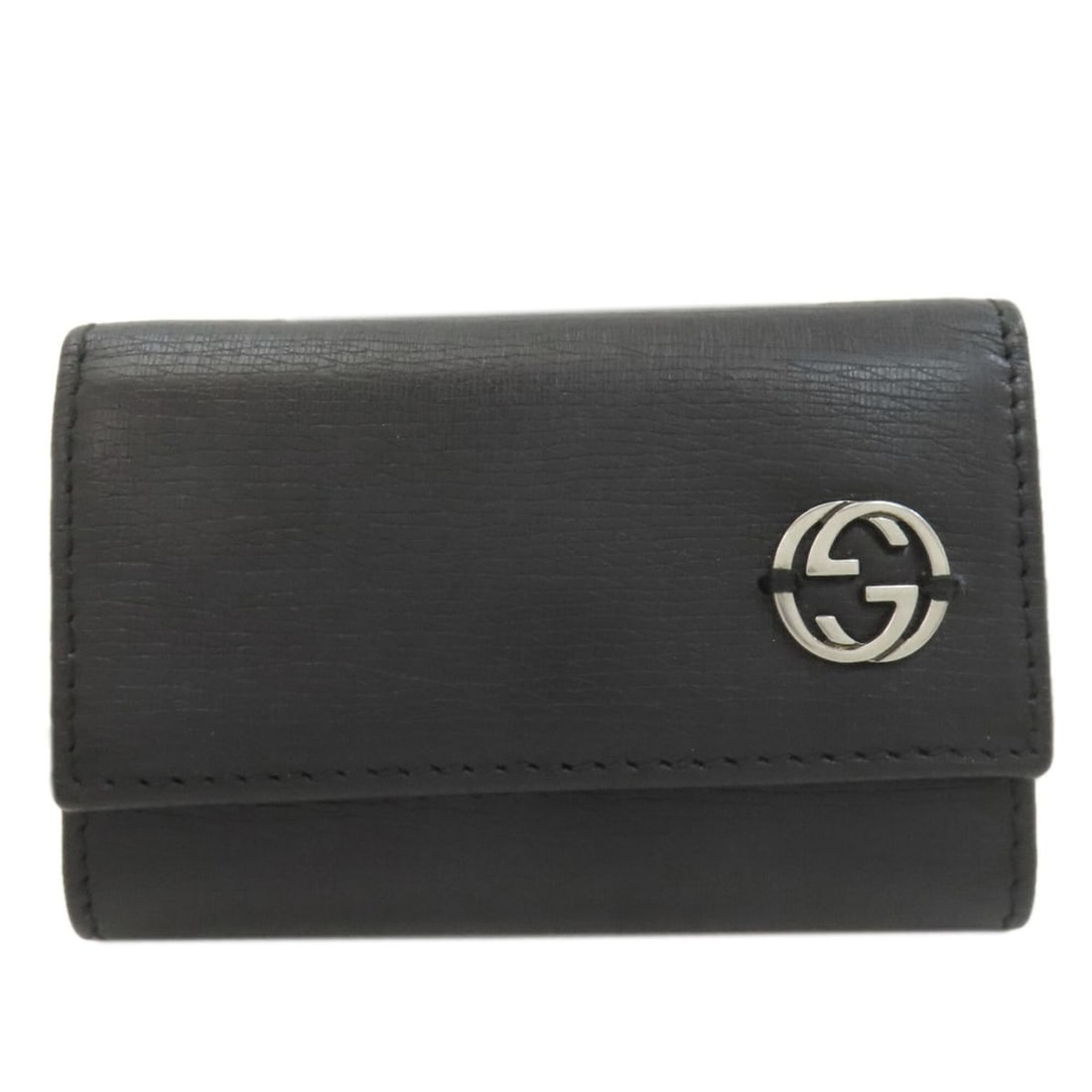 Gucci 256337 Interlocking G Key Case, Leather, Women's: --- Catalog ---Category: DesignColor: BlackGender: WomenMaterial: Leather Category: GeneralMPN: 256337Brand: GucciCategory: Physical PropertiesSize (HxWxD): 9.5cm x 6.5cm x 1.5cm / 3.74'' x 2.55'' x 0