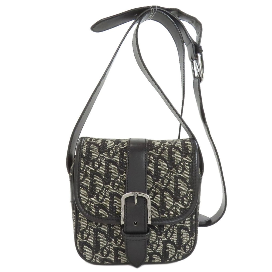 Christian Dior Trotter Pattern Canvas Shoulder Bag for Women: --- Catalog ---Category: SizeSize (HxWxD): 15cm x 14cm x 6.5cm / 5.9'' x 5.51'' x 2.55''Strap Length: 131cm - 150cm / 51.57'' - 59.05''Category: DesignType: Shoulder bagColor: BlackGender: WomenMateri