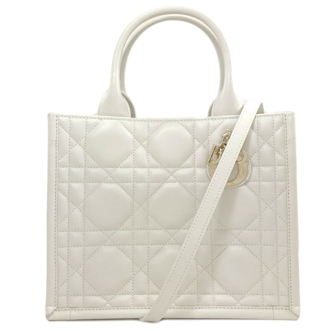 Christian Dior Lady 2-Way Handbag, Calfskin, Women's: --- Catalog ---Category: SizeSize (HxWxD): 21cm x 26.5cm x 14cm / 8.26'' x 10.43'' x 5.51''Strap Length: 102cm - 117cm / 40.15'' - 46.06''Handle Length: 29cm / 11.41''Category: DesignType: HandbagColo