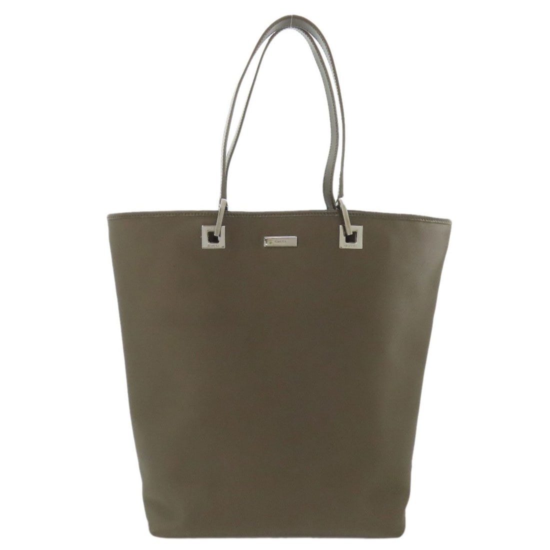 Gucci 002?1998 Logo Tote Bag, Nylon/Leather, Women's: --- Catalog ---Category: SizeSize (HxWxD): 32cm x 24cm x 12.5cm / 12.59'' x 9.44'' x 4.92''Category: DesignType: Tote bagColor: Khaki brownGender: WomenMaterial: Nylon , Leather Category: GeneralBrand