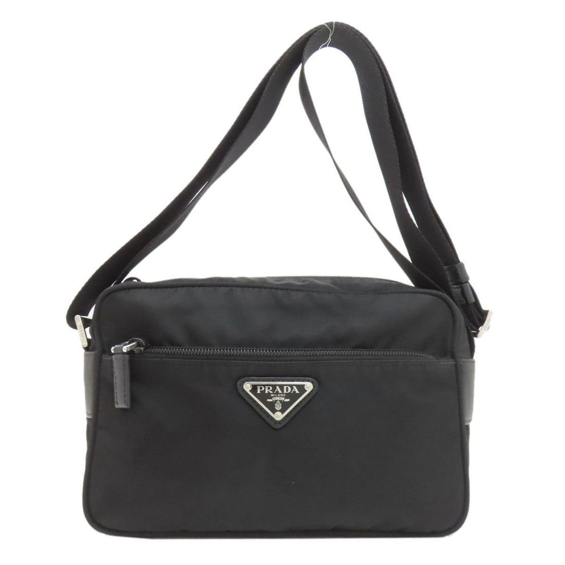 Prada logo hardware shoulder bag, nylon, women's. (1 of 20)