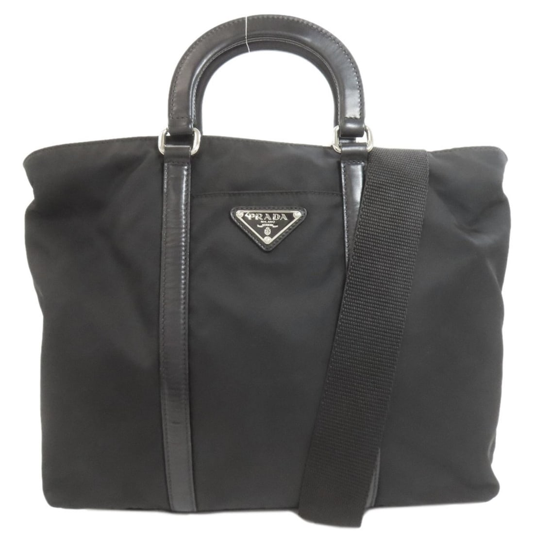Prada 2-Way Handbag with Logo Hardware, Nylon, Women's (1 of 20)