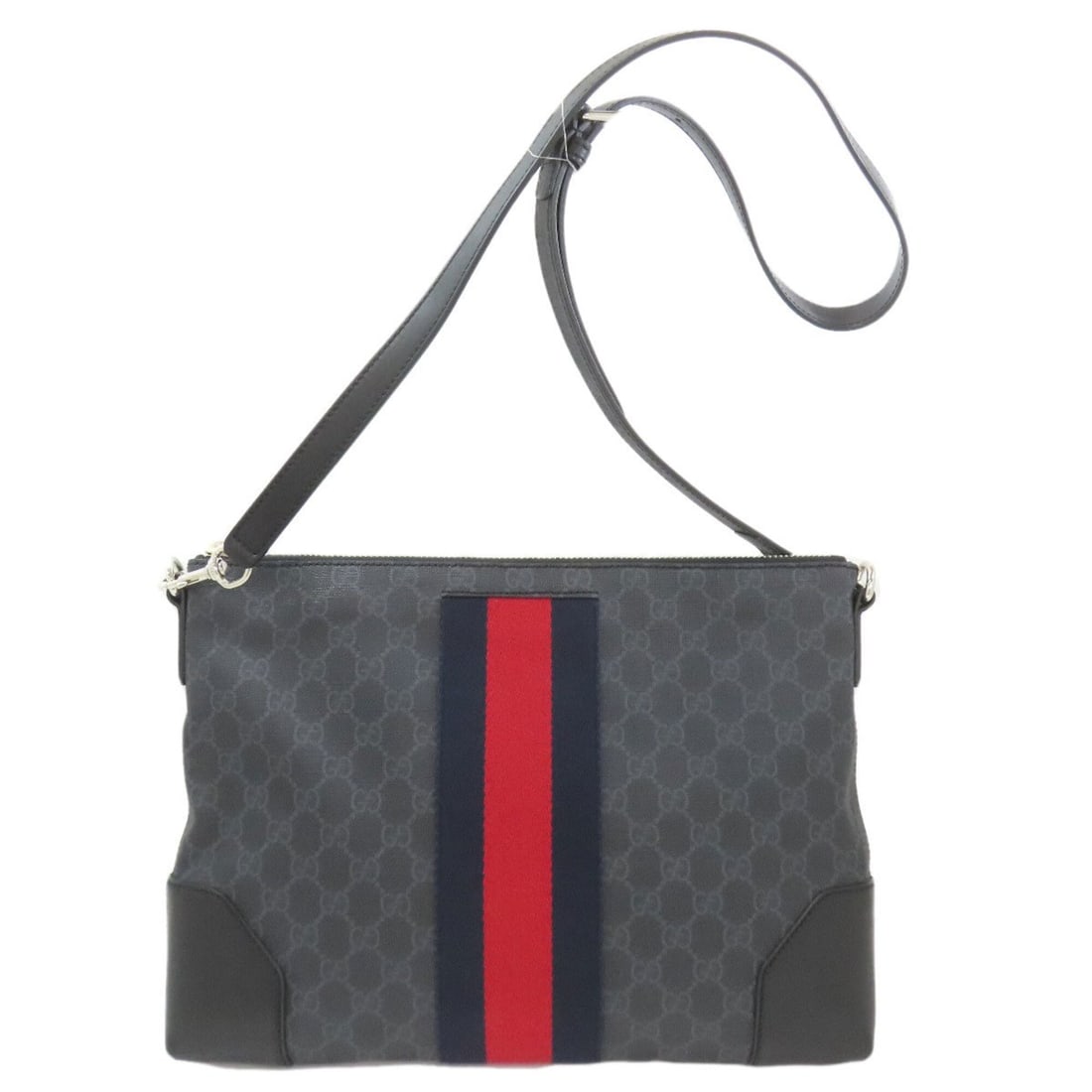 Gucci 474139 Long Shoulder GG Supreme Bag PVC/Canvas Men's: --- Catalog ---Category: SizeSize (HxWxD): 25cm x 34.5cm x 4.5cm / 9.84'' x 13.58'' x 1.77''Category: DesignType: Shoulder bagColor: Gray, Navy, Red colorGender: MenMaterial: PVC , Canvas Category: Ge