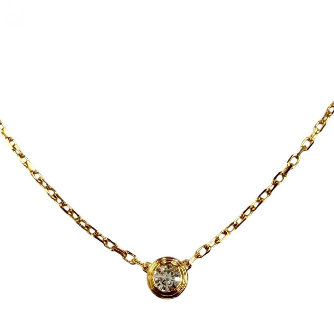 Cartier SJN242 Damour SM Small 750YG 1P Diamond Necklace, Yellow Gold, Weight 2.77g, Women's.: --- Catalog ---Category: SizePendant Size: 4mm / 0.15''Neck Circumference: 37.5 cm - 41 cm / 14.76'' - 16.14''Category: DesignColor: Yellow goldStone: DiamondGender: WomenMaterial: Yellow gold (18K)Ne