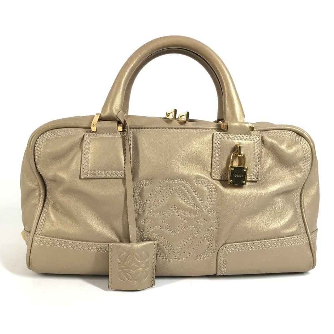 LOEWE Amazona 28 Tote Bag Handbag Leather Men's Women's Gold Tone: --- Catalog ---Category: SizeSize (HxWxD): 15cm x 28cm x 12.5cm / 5.9'' x 11.02'' x 4.92''Category: DesignType: Handbag, Tote bagColor: GoldGender: Men,Women,UnisexMaterial: Leather Category: GeneralL