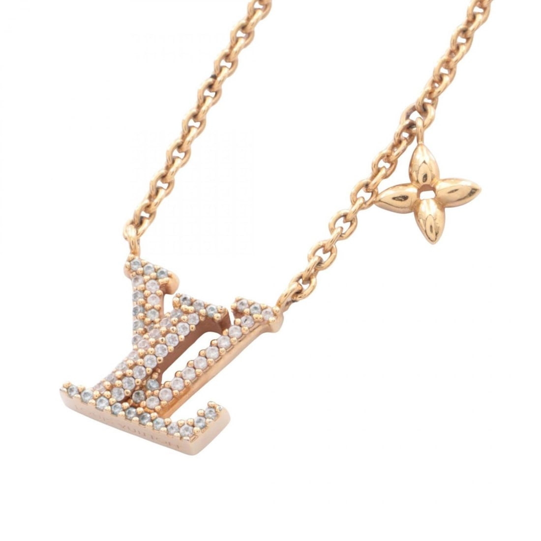 Louis Vuitton LOUIS VUITTON Collier LV Iconic Necklace Jewelry GP (Gold Plated) Rhinestone Women's: --- Catalog ---Category: SizePendant Size: 12mm x 12mm / 0.47'' x 0.47''Neck Circumference: 40.5 cm - 45.5 cm / 15.94'' - 17.91''Category: DesignColor: Clear, GoldStone: RhinestoneGender: WomenMateria
