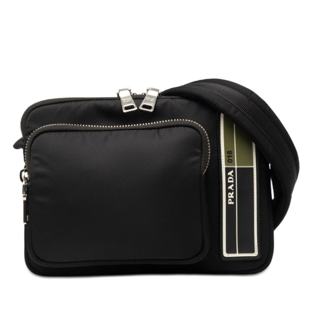 Prada Logo Shoulder Bag 2VH088 Black Multicolor Nylon Rubber Women's PRADA (1 of 11)