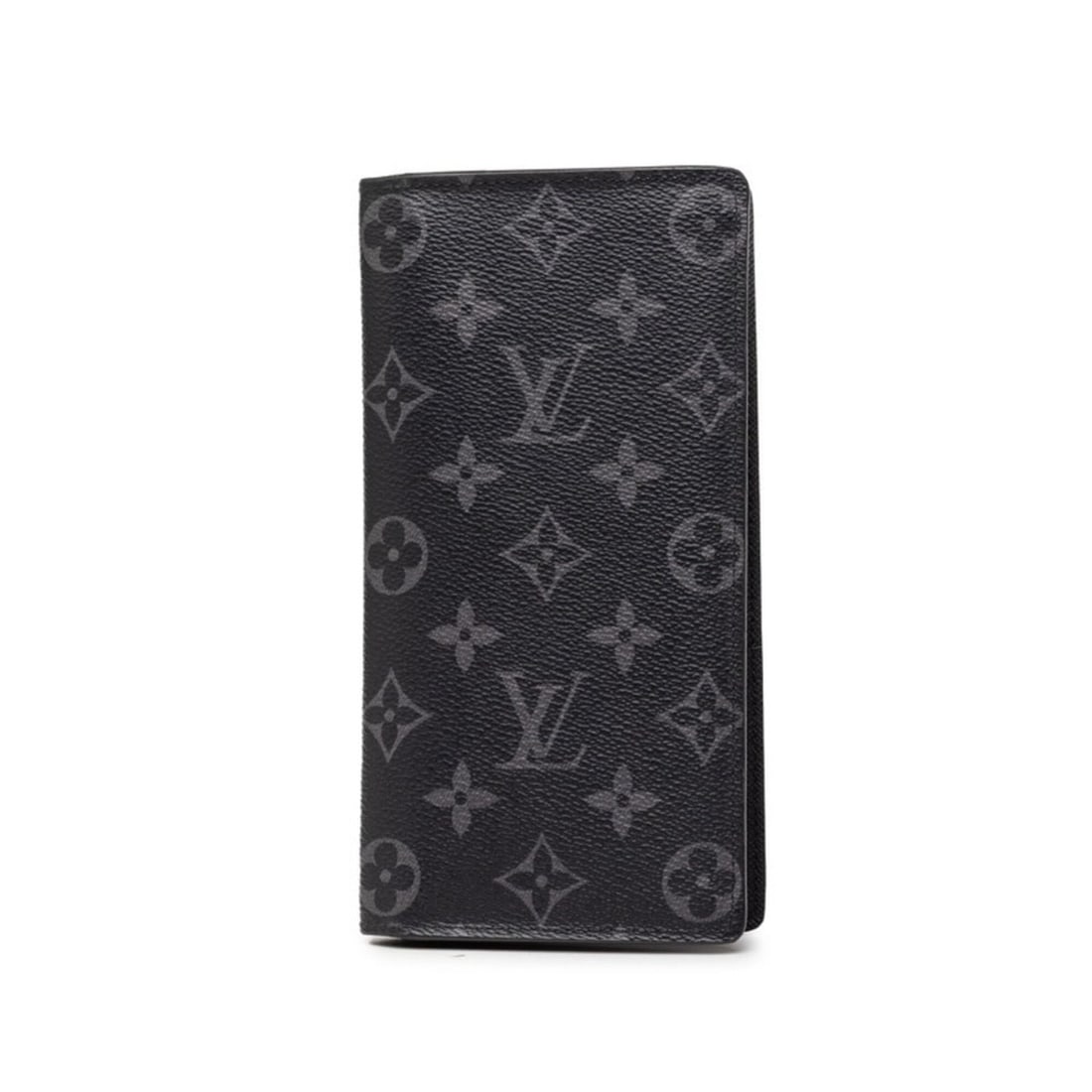 Louis Vuitton Monogram Eclipse Portefeuille Brazza Long Wallet M61697 Black Gray Leather Men's LOUIS (1 of 10)