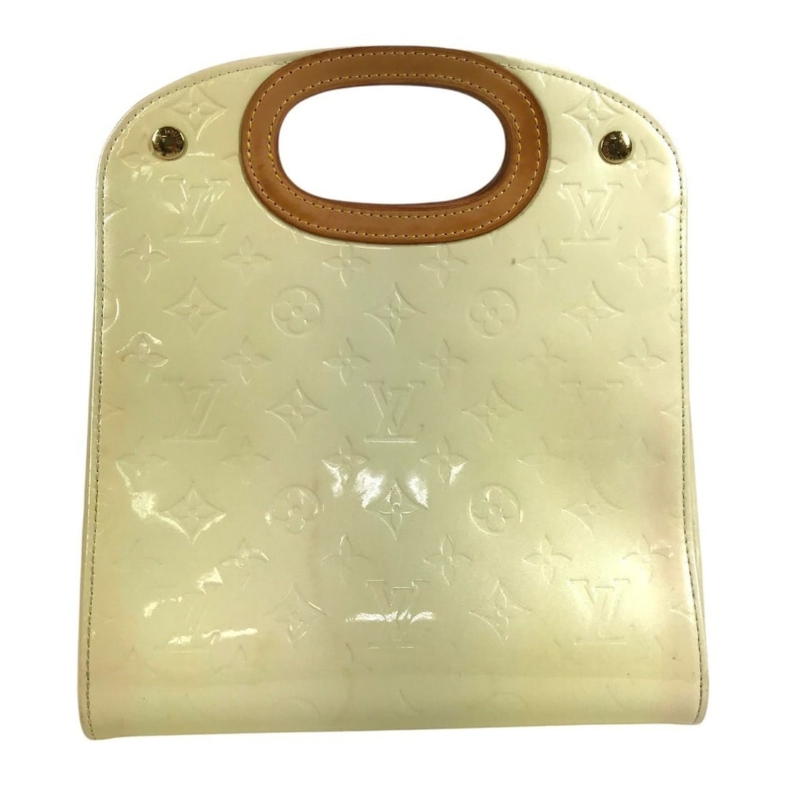 LOUIS VUITTON M91378 Monogram Vernis Maple Drive Handbag, Vernis, Women's, Perle White (1 of 16)