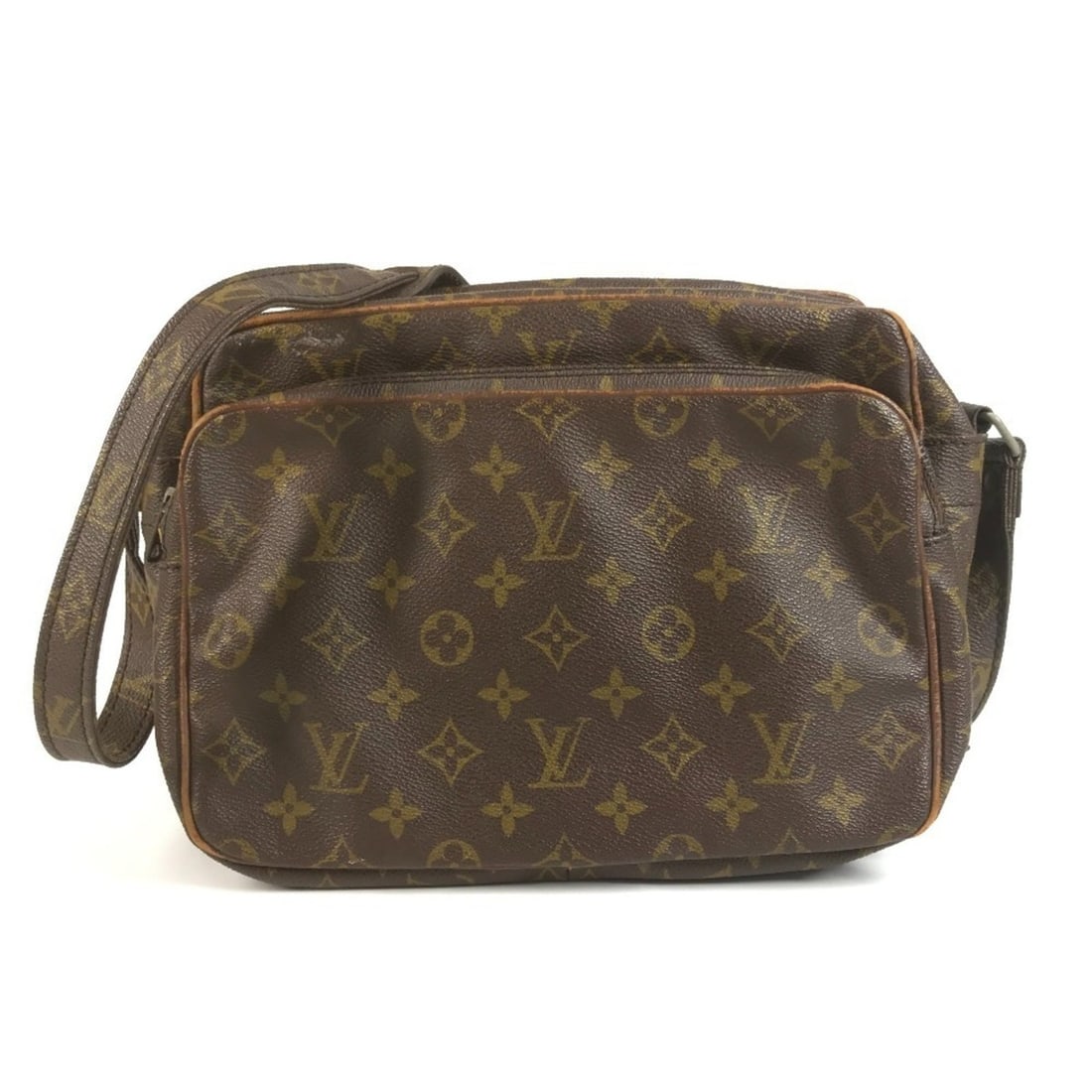 LOUIS VUITTON Louis Vuitton Unknown Monogram Vintage Migratour Old Nile Bag Handbag Crossbody: --- Catalog ---Category: SizeSize (HxWxD): 20cm x 26cm x 7cm / 7.87'' x 10.23'' x 2.75''Category: DesignType: Shoulder bagColor: BrownGender: Men,Women,UnisexSeason: VintageMaterial: Monogram Category