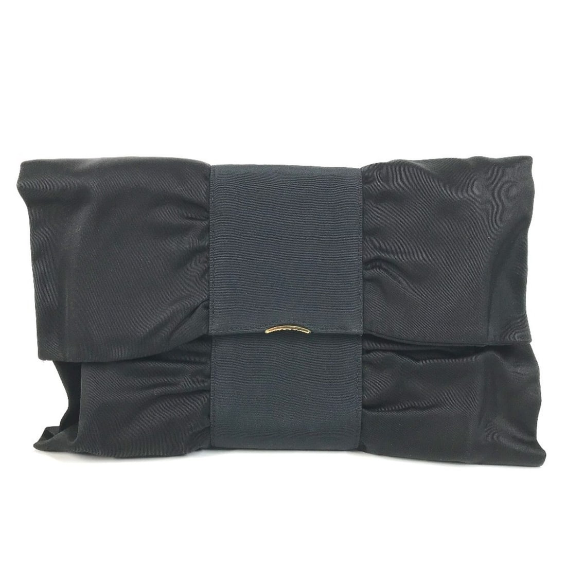 GUCCI 005 142 Vintage Ribbon Second Bag, Handbag, Pouch, Clutch Satin, Black. Men's and Women's.: --- Catalog ---Category: SizeSize (HxWxD): 16cm x 27cm / 6.29'' x 10.62''Category: DesignType: Clutch bag, HandbagColor: BlackGender: Men,Women,UnisexSeason: VintageMaterial: Satin Category: GeneralBr