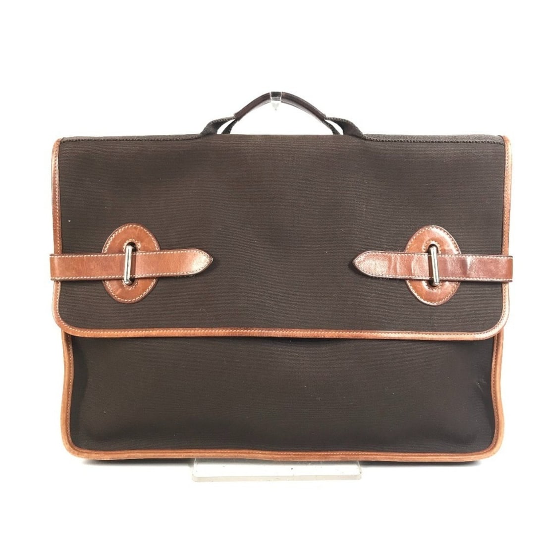 HERMES Buenaventura MM - Handbag, Briefcase, Tote Bag, Flap, Business Leather, Canvas, Men's,: --- Catalog ---Category: SizeSize (HxWxD): 27.5cm x 40cm x 705cm / 10.82'' x 15.74'' x 277.55''Category: DesignType: Briefcase, Tote bagColor: BrownGender: Men,Women,UnisexMaterial: Leather , Canvas C